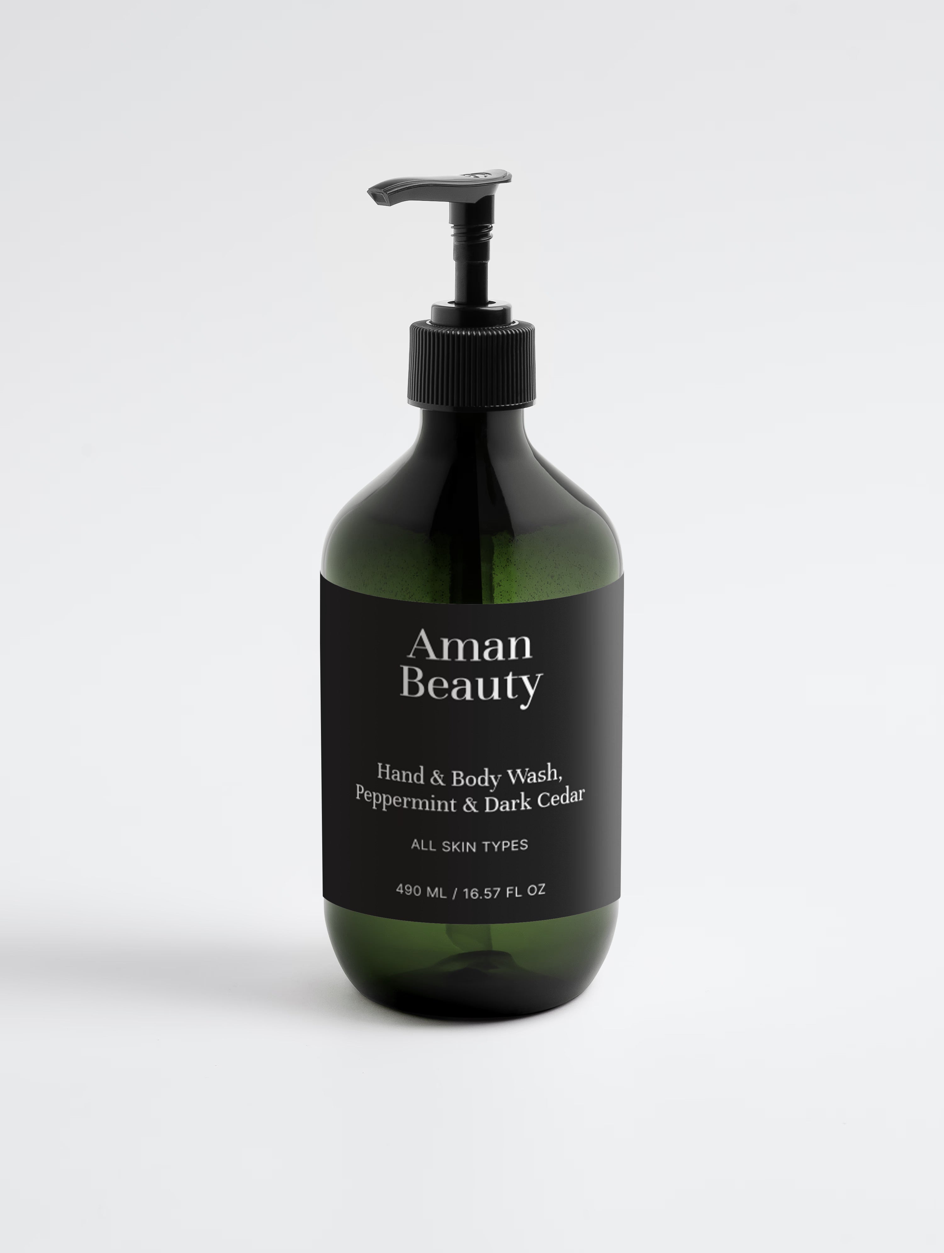 Hand & Body Wash, Peppermint & Dark Cedar