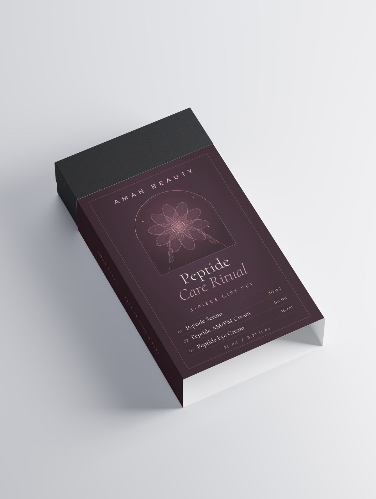 Geschenkbox Peptide Care Ritual mit Schuber, leicht geöffnet